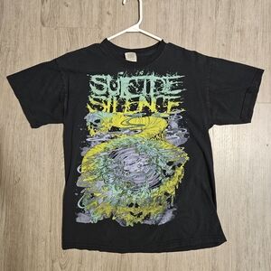 Suicide Silence Black Band Tee with Green and Yellow Graphic